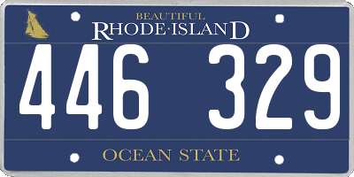RI license plate 446329