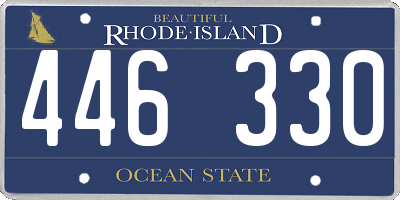 RI license plate 446330