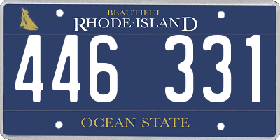 RI license plate 446331