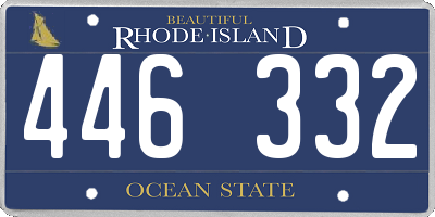 RI license plate 446332