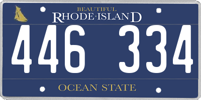 RI license plate 446334