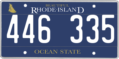 RI license plate 446335