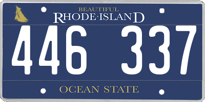 RI license plate 446337