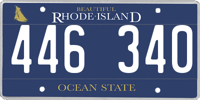 RI license plate 446340