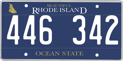 RI license plate 446342
