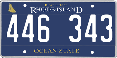 RI license plate 446343