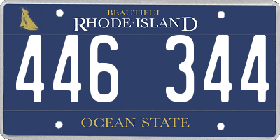 RI license plate 446344