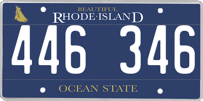RI license plate 446346