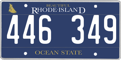 RI license plate 446349