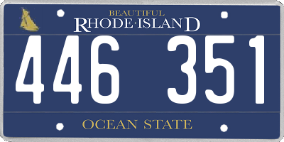 RI license plate 446351