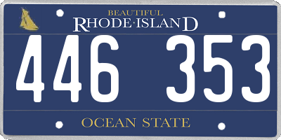 RI license plate 446353