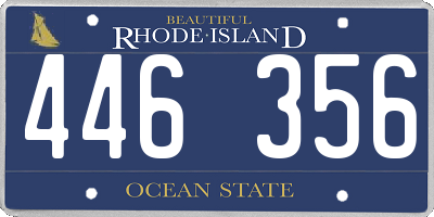 RI license plate 446356