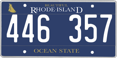 RI license plate 446357