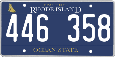RI license plate 446358