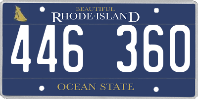 RI license plate 446360