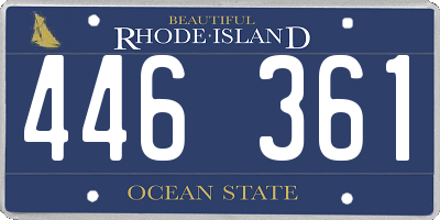 RI license plate 446361
