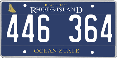 RI license plate 446364