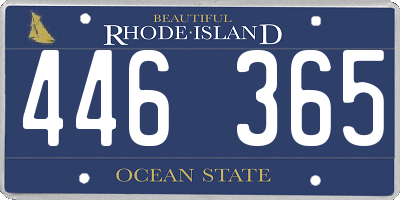 RI license plate 446365