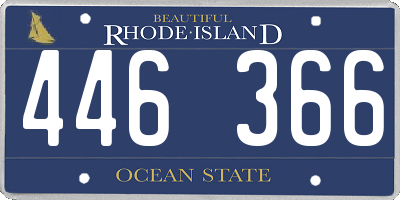 RI license plate 446366