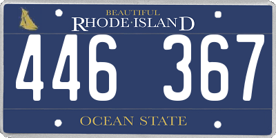 RI license plate 446367