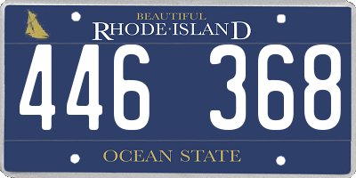 RI license plate 446368
