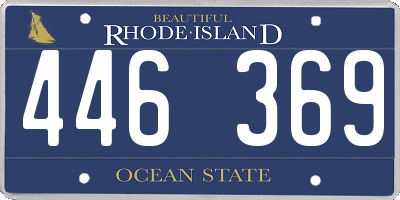 RI license plate 446369