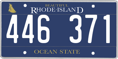 RI license plate 446371