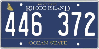 RI license plate 446372