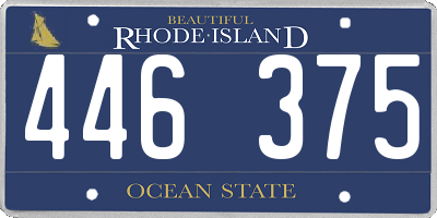 RI license plate 446375