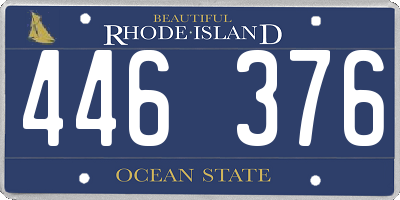 RI license plate 446376