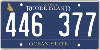 RI license plate 446377