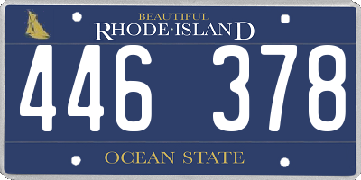 RI license plate 446378