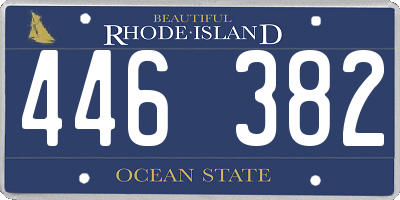 RI license plate 446382