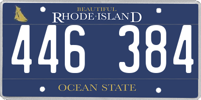 RI license plate 446384