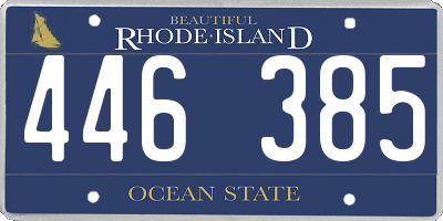 RI license plate 446385