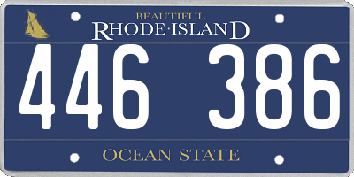 RI license plate 446386