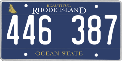 RI license plate 446387