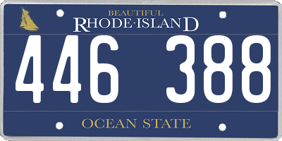 RI license plate 446388