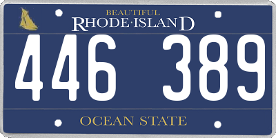 RI license plate 446389