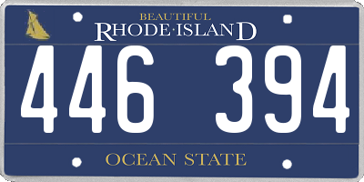 RI license plate 446394