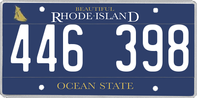 RI license plate 446398