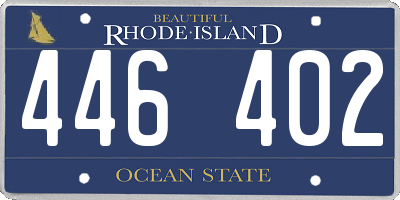 RI license plate 446402