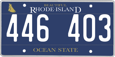 RI license plate 446403