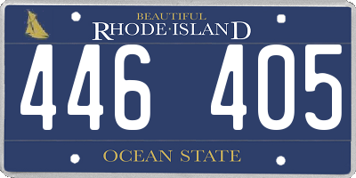 RI license plate 446405