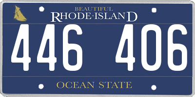 RI license plate 446406