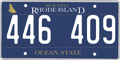RI license plate 446409