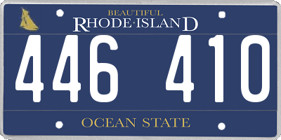 RI license plate 446410