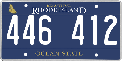 RI license plate 446412