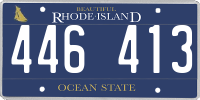 RI license plate 446413
