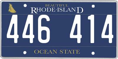 RI license plate 446414